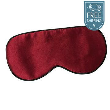 100% Mulberry Silk Eye Mask - Burgundy-Vivify Co.