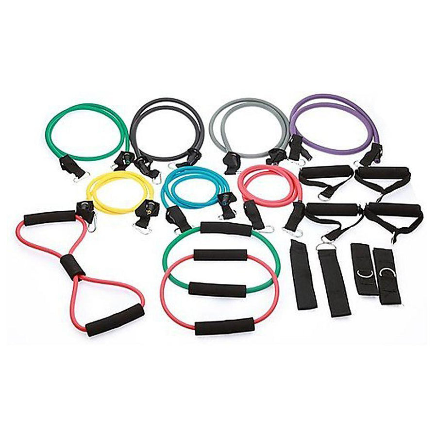 19 Piece Kinetic Resistance Band Set with Leg Straps-Vivify Co.