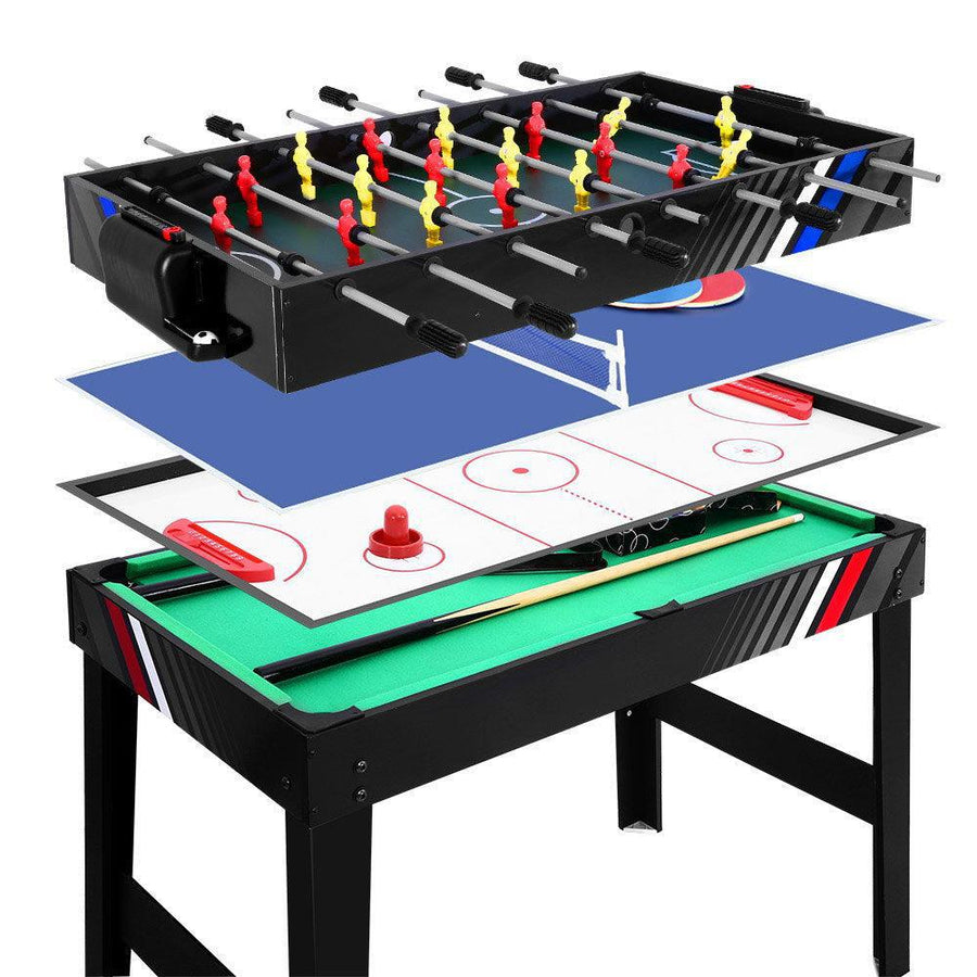 1.2m 4-in-1 Foosball, Hockey, Table Tennis & Pool Table-Vivify Co.