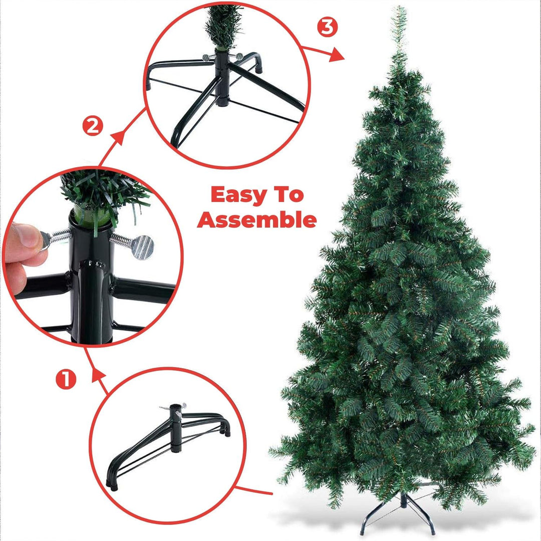 1.8m Green Christmas Tree with 250 LED Lights - Warm White-Vivify Co.