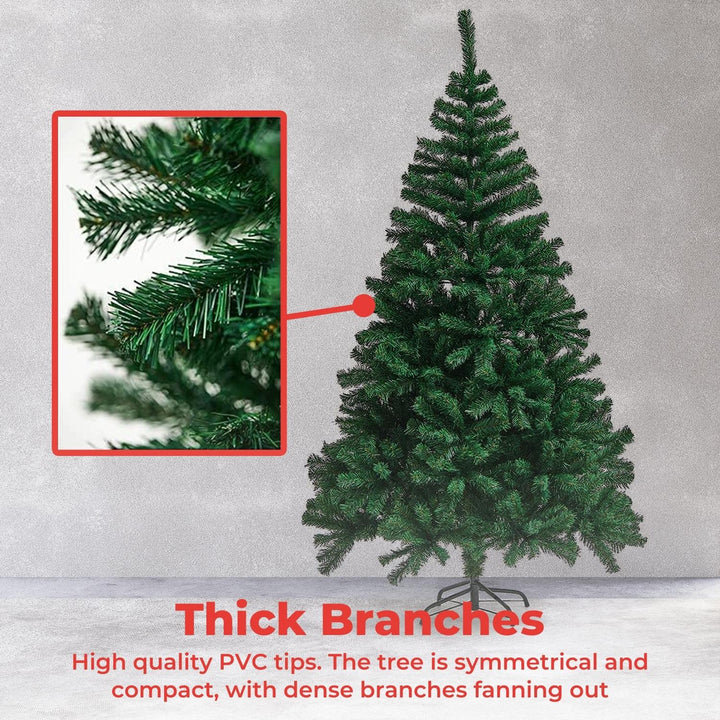 1.8m Green Christmas Tree with 250 LED Lights - Warm White-Vivify Co.