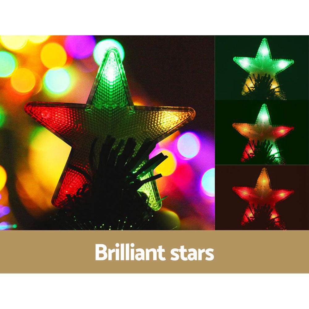 2.1M Christmas Tree with 274 Multi Colour Optic Fibre Lights & Star-Vivify Co.