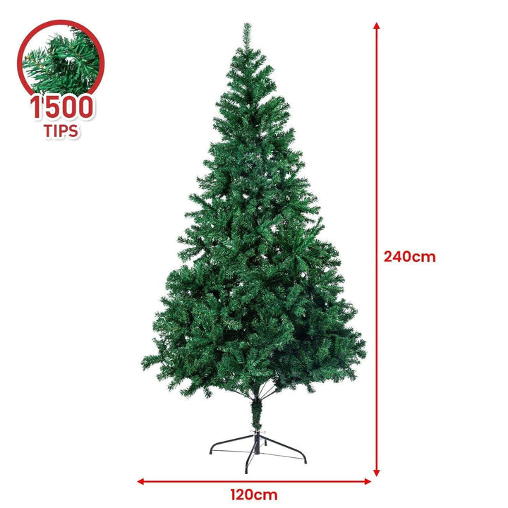 2.4M Christmas Tree with 1500 Tips-Vivify Co.