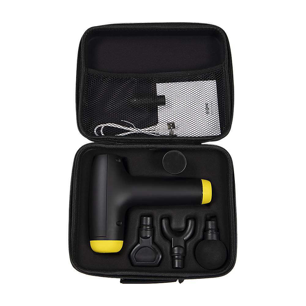 4 Head Massage Gun - Black & Yellow-Vivify Co.