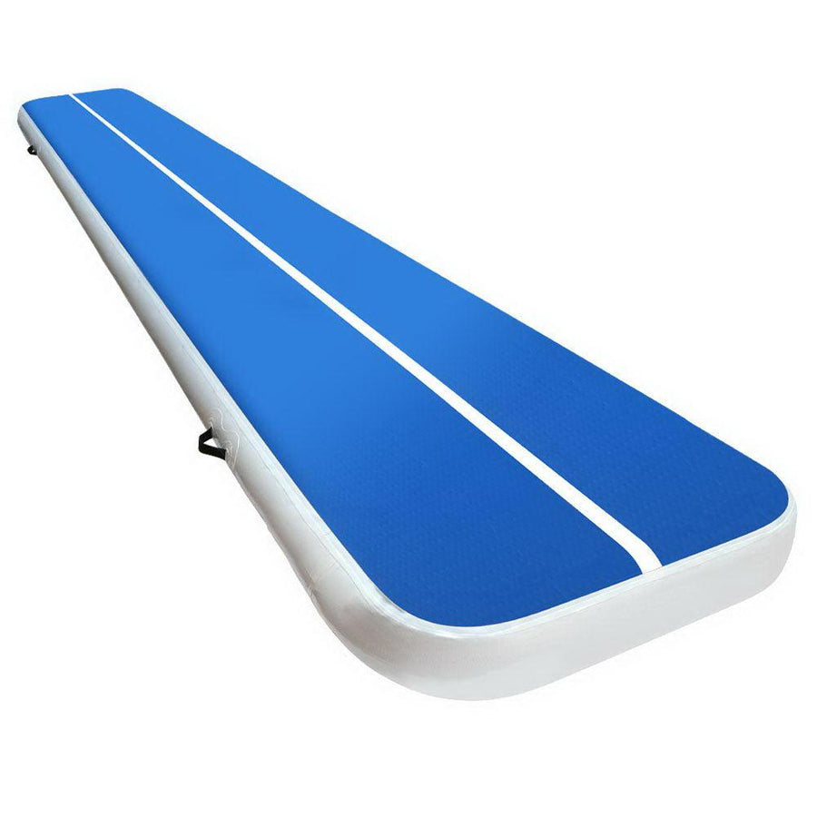 5m x 1m Inflatable Air Track Mat 20cm Thick Gymnastic Tumbling Blue And White-Vivify Co.