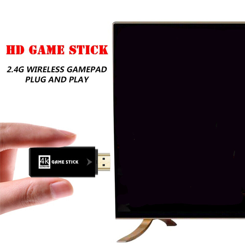 64G 15,000+ Retro Classic Video Game Console Stick+2 Wireless Controller HDMI-Vivify Co.
