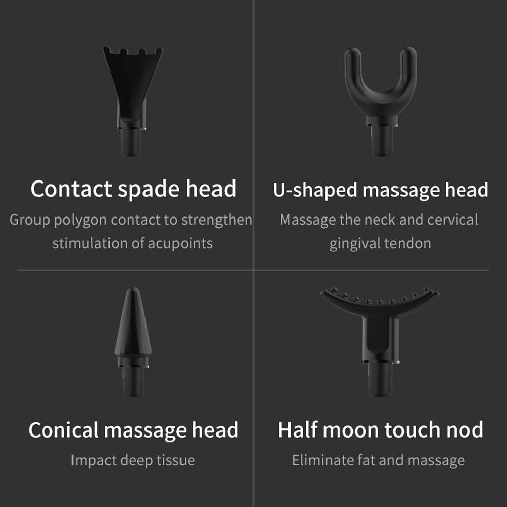 8 Head Massage Gun - Silvery-Vivify Co.