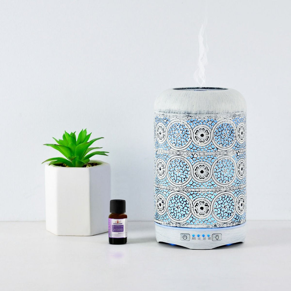 Activiva 260ml Metal Aroma Diffuser - Vintage White-Vivify Co.