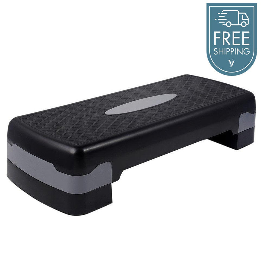 Adjustable Aerobic Step Bench 66cm - Black-Vivify Co.
