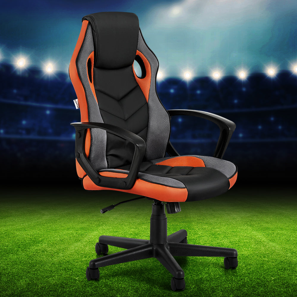 Artiss Executive High Back Gaming Office Racing Chair - Orange-Vivify Co.