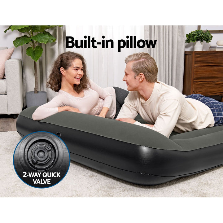 Bestway Air Mattress Queen Bed Inflatable Flocked Camping Beds 30CM-Vivify Co.