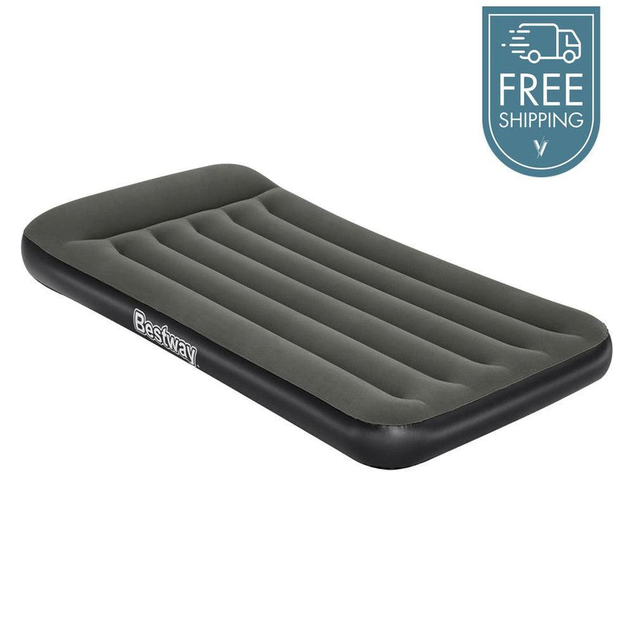 Bestway Air Mattress Single Bed Inflatable Flocked Camping Beds 30CM-Vivify Co.