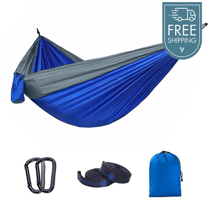 Blue & Grey Camping Hammock - 200kgs-Vivify Co.