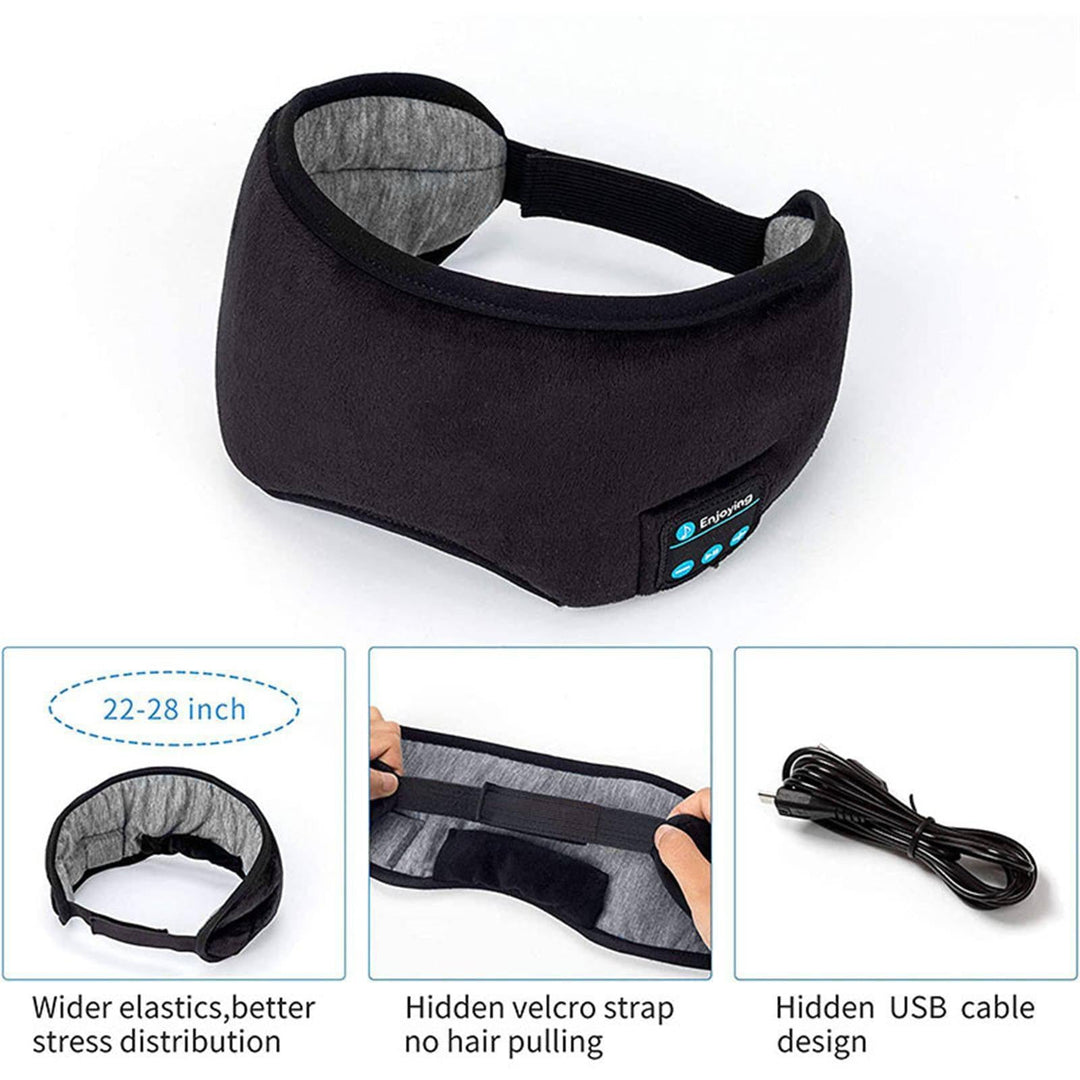 Bluetooth 5.0 Stereo Eye Mask for Sleep & Music - Grey-Vivify Co.