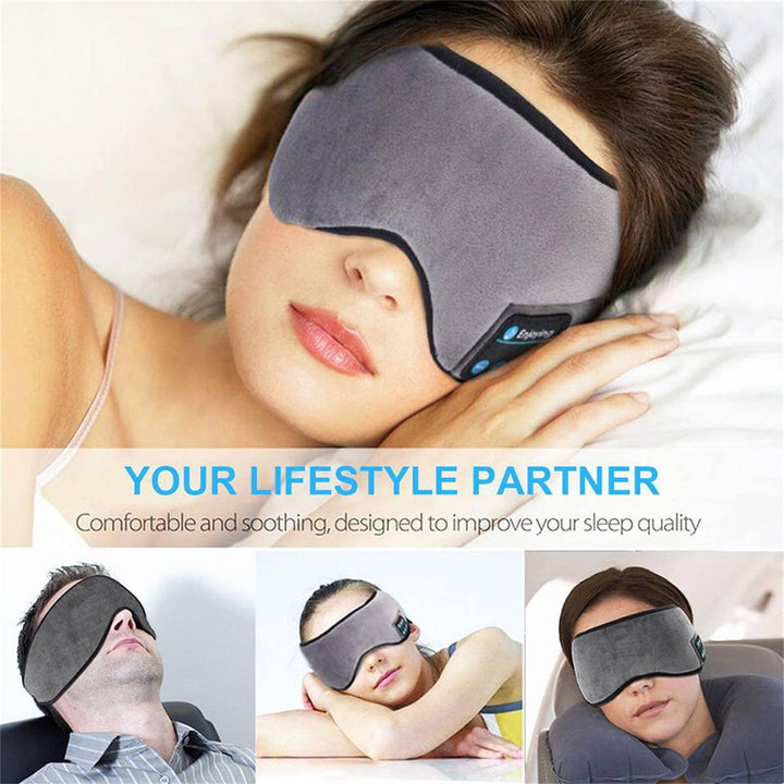 Bluetooth 5.0 Stereo Eye Mask for Sleep & Music - Grey-Vivify Co.