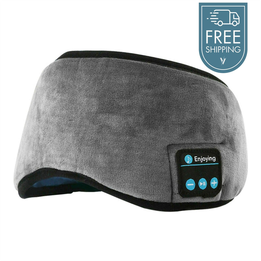 Bluetooth 5.0 Stereo Eye Mask for Sleep & Music - Grey-Vivify Co.