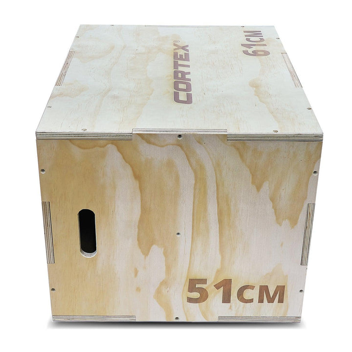 CORTEX 3-in-1 Plyometric Plywood Jump Box - Light Wood-Vivify Co.