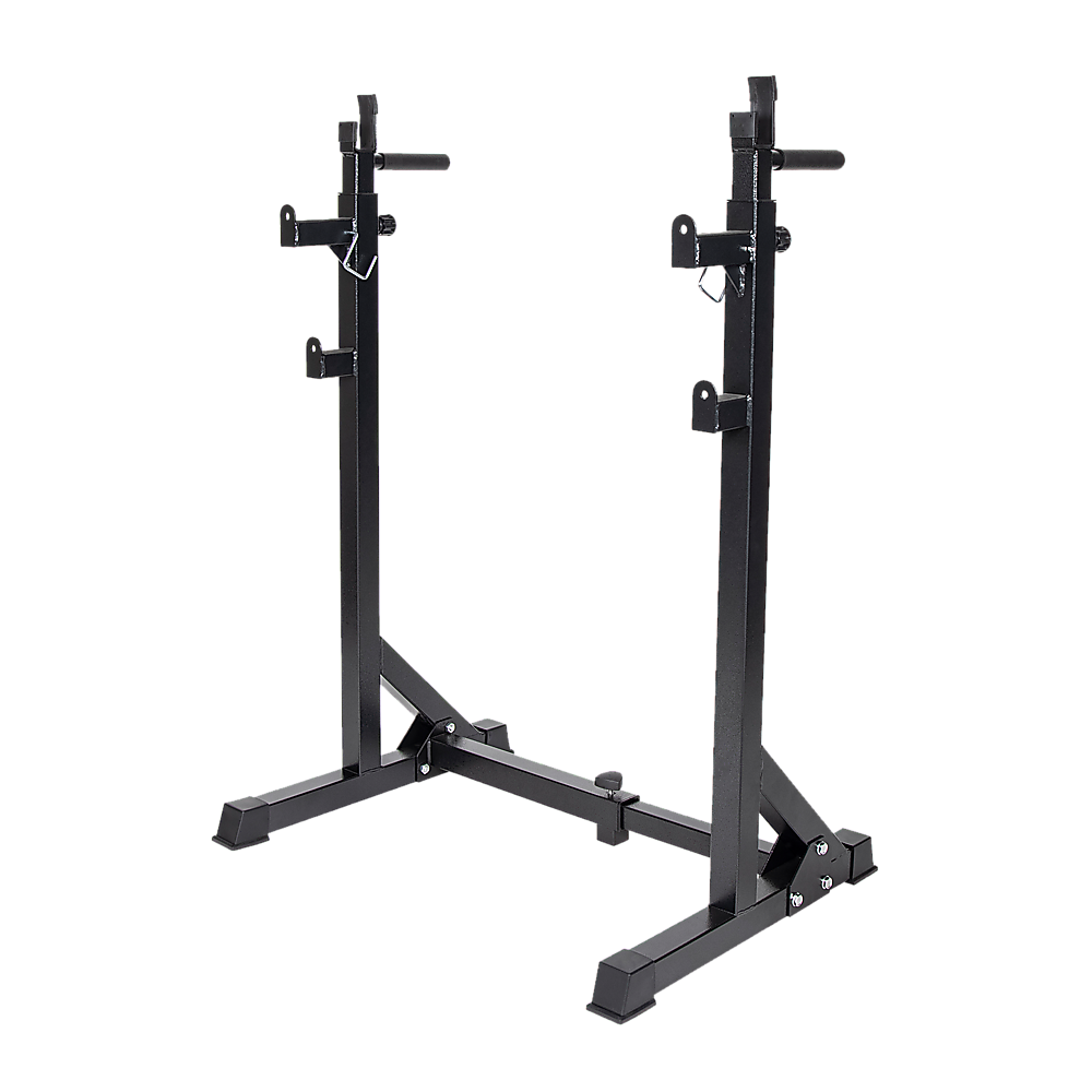 Commercial Squat Rack Adjustable Pair Fitness Exercise Weight Lifting Gym Barbell Stand-Vivify Co.