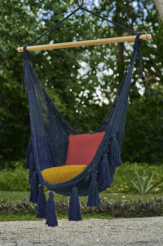 Deluxe Hammock Chair in Outdoor - Blue-Vivify Co.