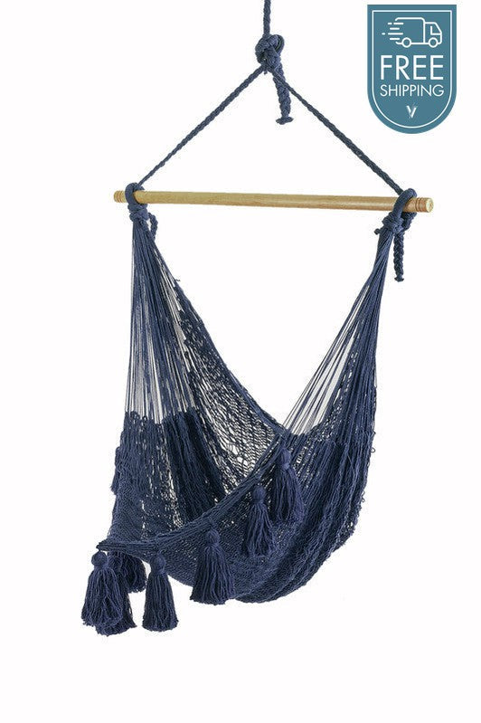 Deluxe Hammock Chair in Outdoor - Blue-Vivify Co.