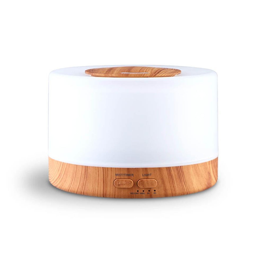 Devanti 500ml 4-in-1 Aroma Diffuser with 7 Colour Night Light - Light Wood Grain-Vivify Co.