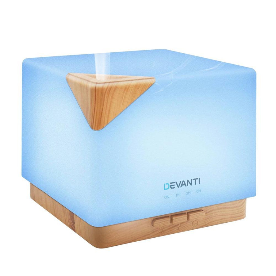 Devanti 600ml 4 in 1 Aroma Diffuser with 7 Colour Night Light-Vivify Co.