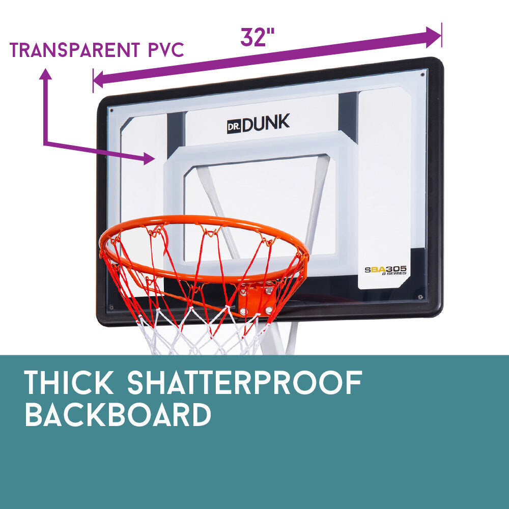 Dr.Dunk Adjustable Portable Basketball Hoop Stand System 2.6m-Vivify Co.