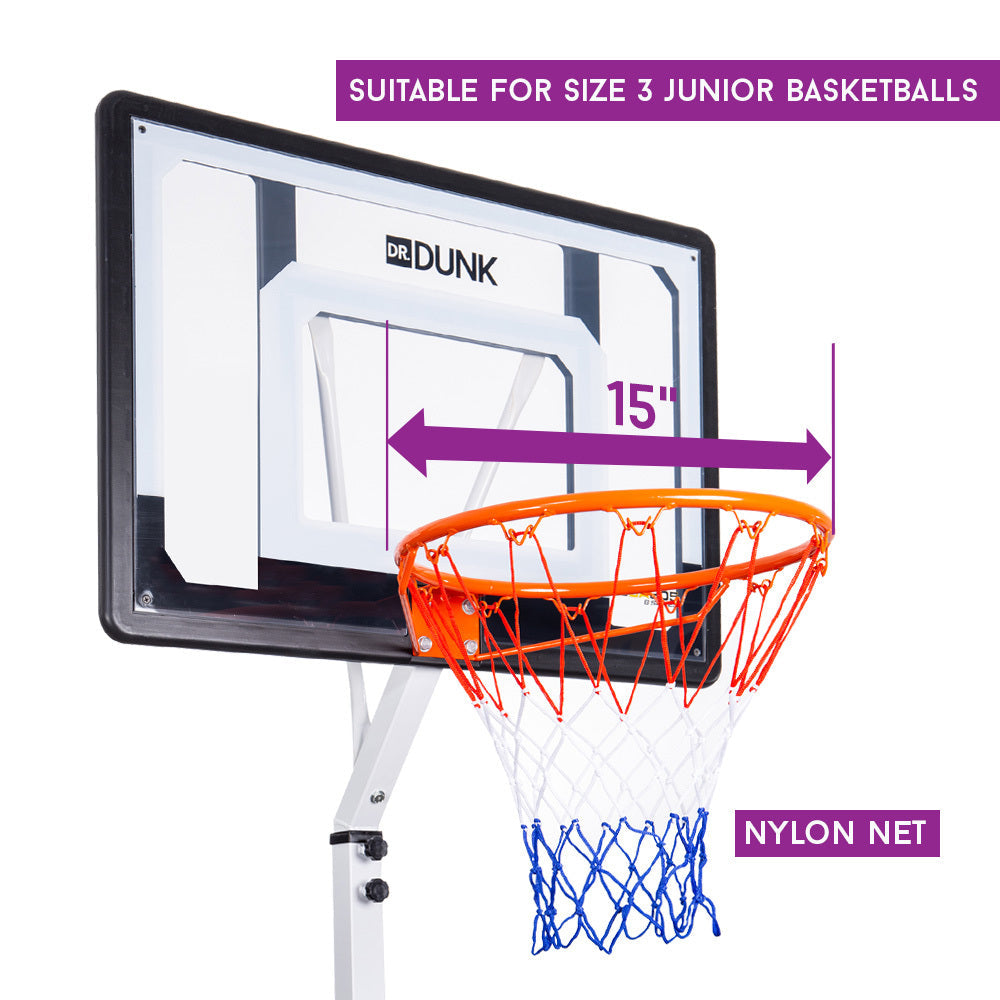 Dr.Dunk Adjustable Portable Basketball Hoop Stand System 2.6m-Vivify Co.