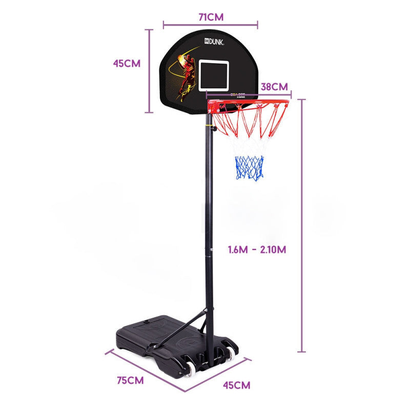 Dr.Dunk Basketball Hoop Stand System Height Portable Adjustable Ring Net 2.1m-Vivify Co.