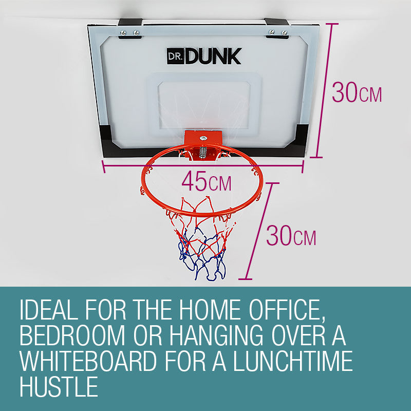 Dr.Dunk Mini Indoor Basketball Hoop Ring Backboard Door Mounted Kit-Vivify Co.