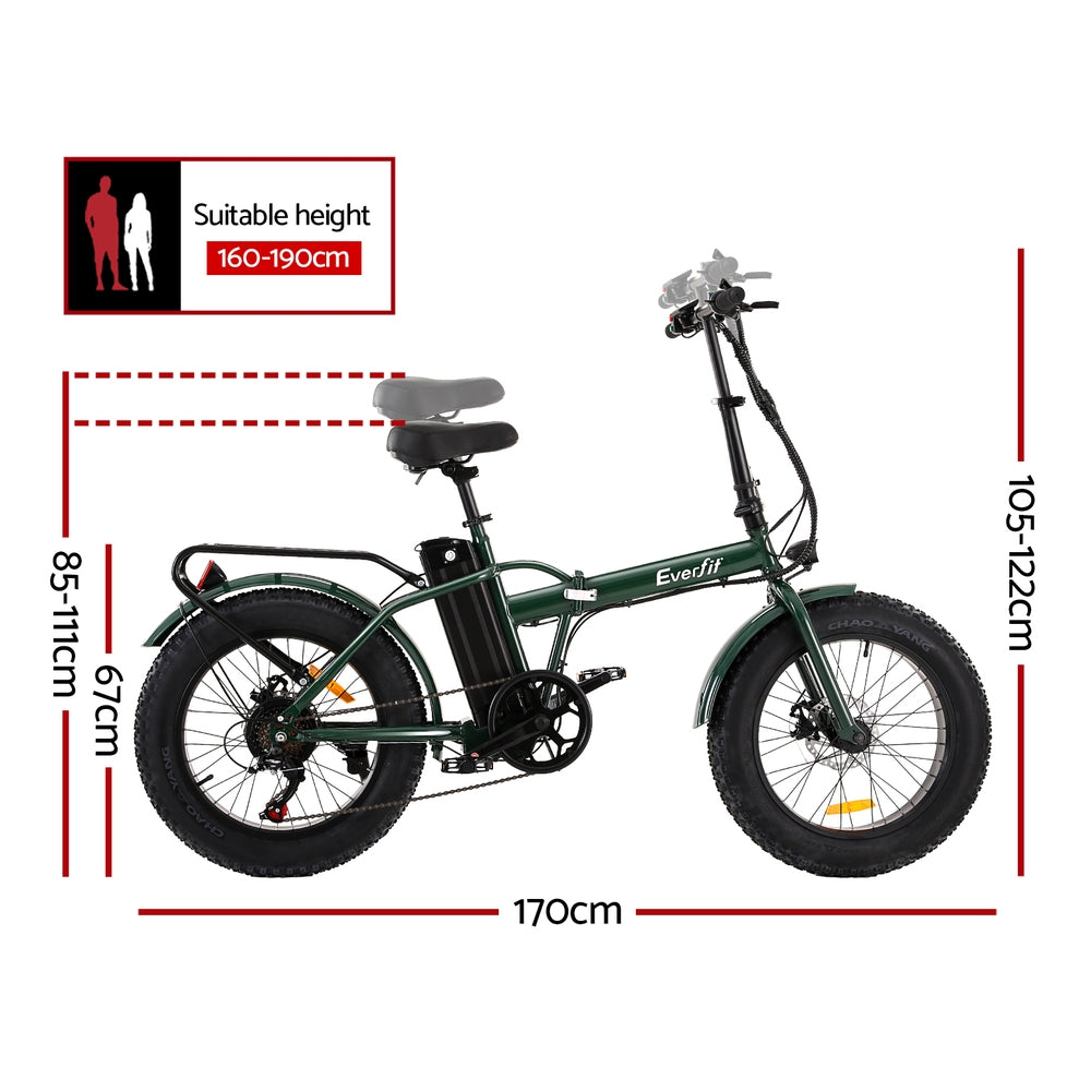 Everfit 20" Folding eBike with Removeable Battery - Red