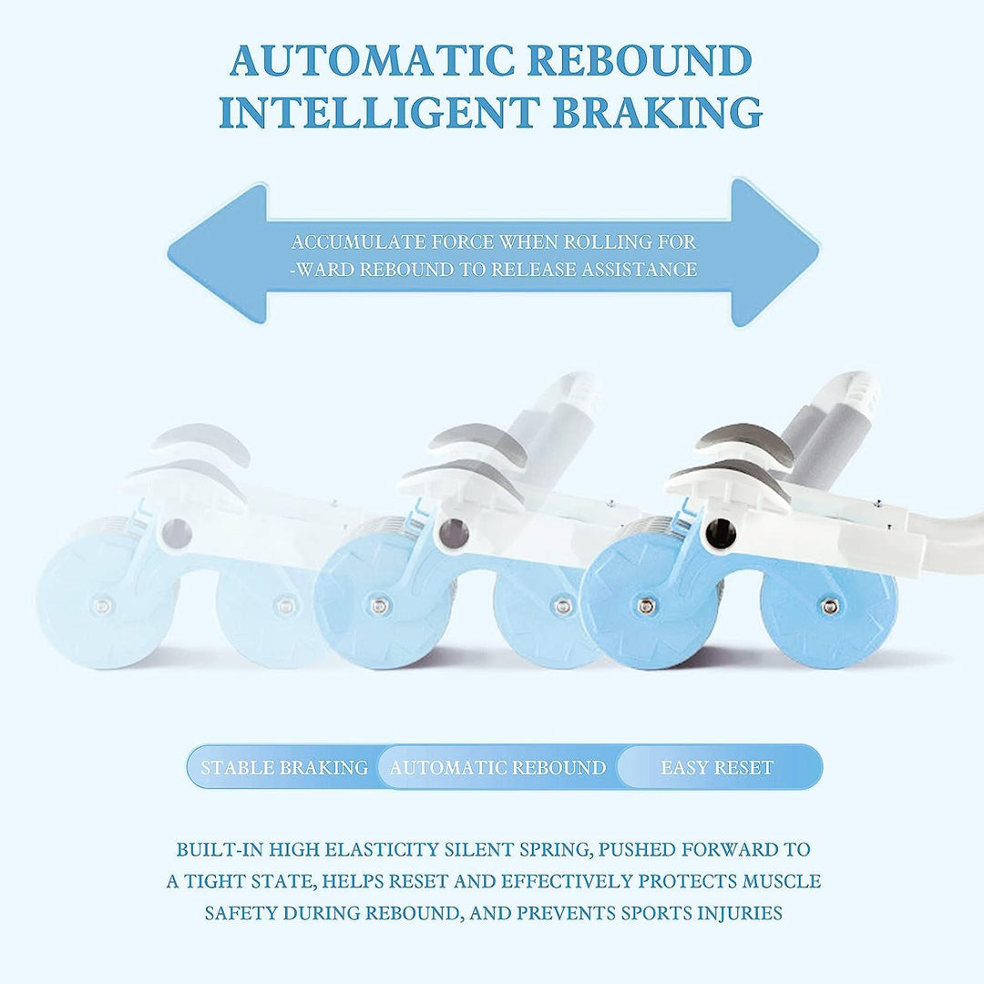 Elbow Supported Automatic Rebound Ab Roller Wheel - Blue-Vivify Co.