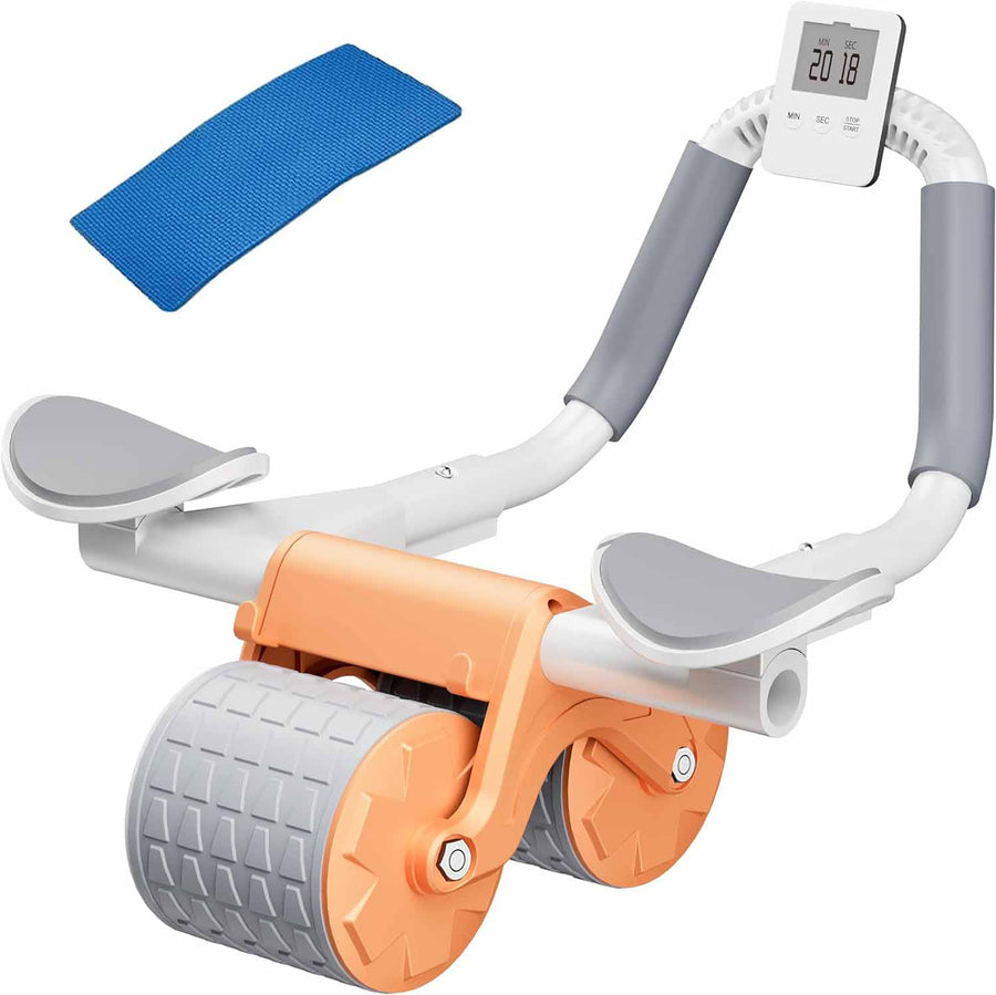 Elbow Supported Automatic Rebound Ab Roller Wheel - Orange-Vivify Co.