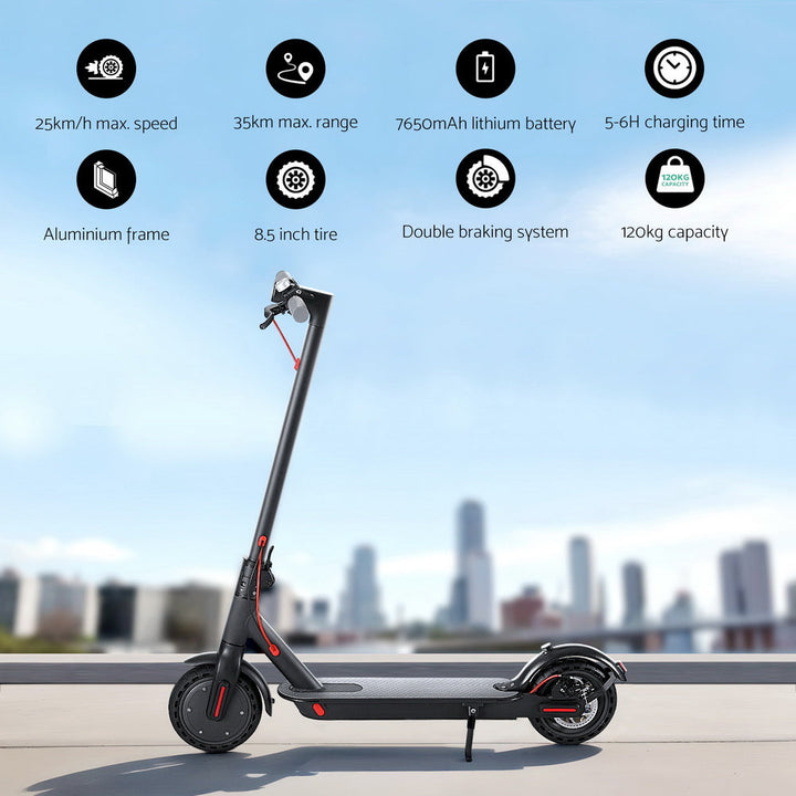 Electric Scooter 800W 25KM/H Riding For Adults - Black-Vivify Co.