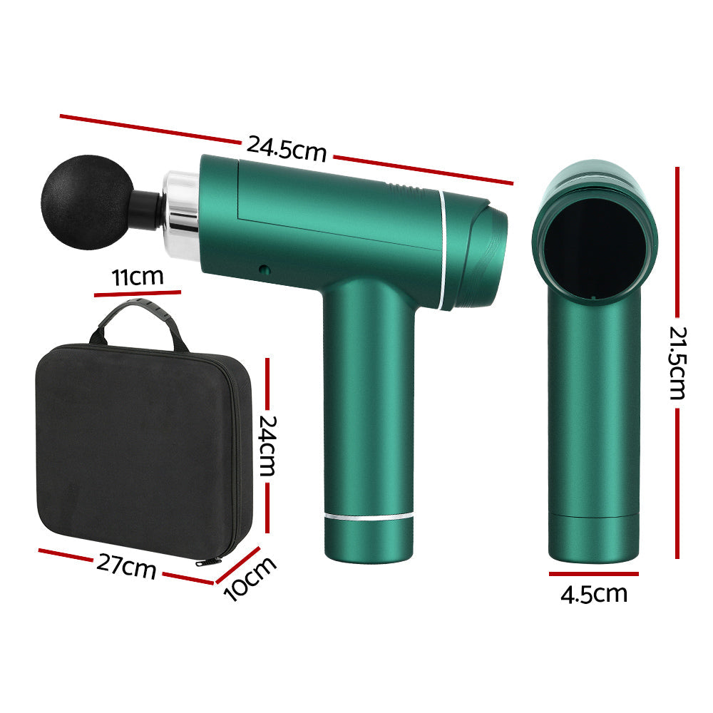 Everfit 30 Speed 4 Head Massage Gun - Green-Vivify Co.