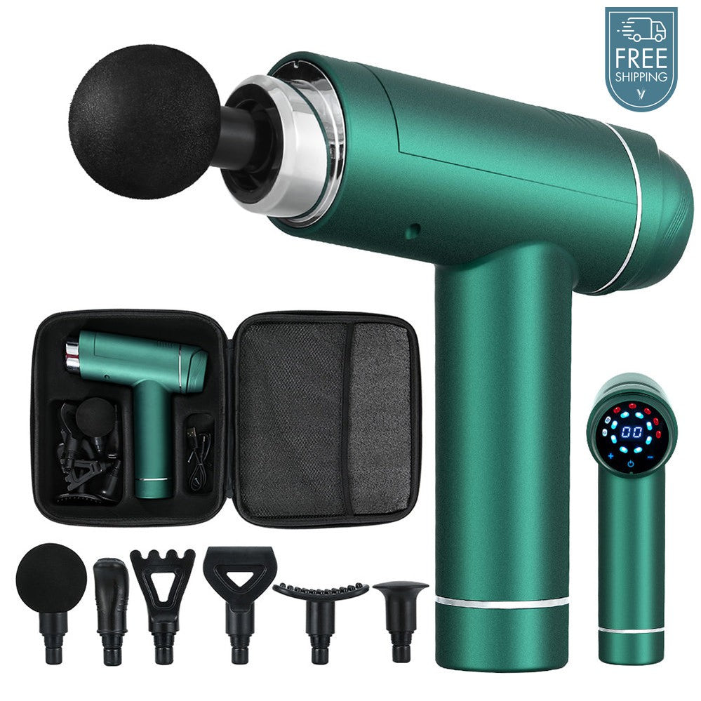 Everfit 30 Speed 4 Head Massage Gun - Green-Vivify Co.