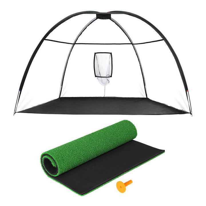 Everfit 3.5M Portable Golf Swing Practice Net with Target Pocket, Mat & Tee-Vivify Co.