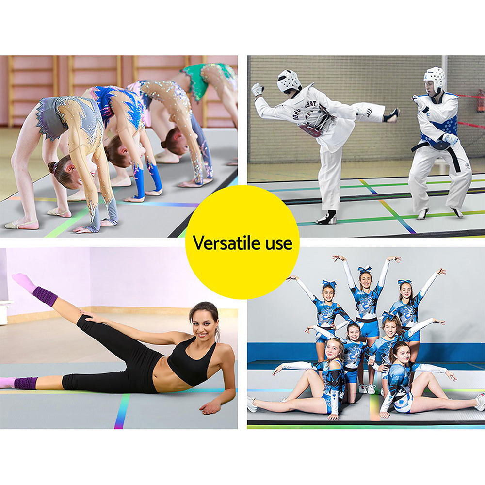 Everfit 4M Air Track Gymnastics Tumbling Exercise Mat Inflatable Mats 20CM Thick + Pump-Vivify Co.