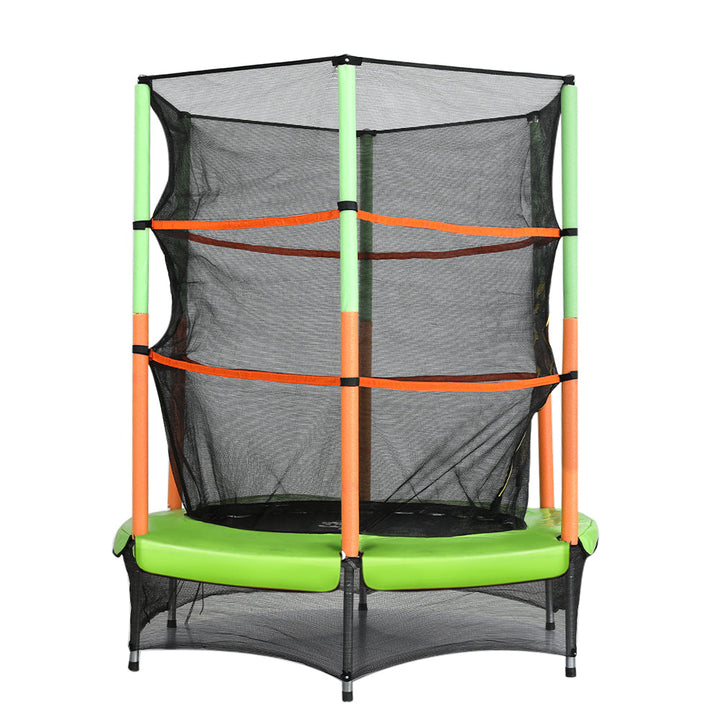 Everfit 4.5ft Trampoline with Safety Enclosure - Green-Vivify Co.