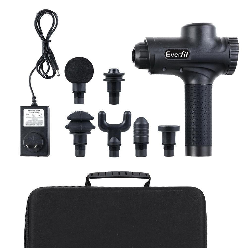 Everfit 6 Head Massage Gun - Black-Vivify Co.