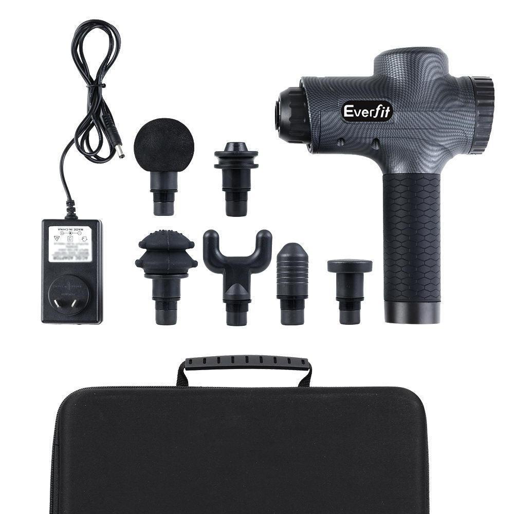 Everfit 6 Head Massage Gun - Grey-Vivify Co.