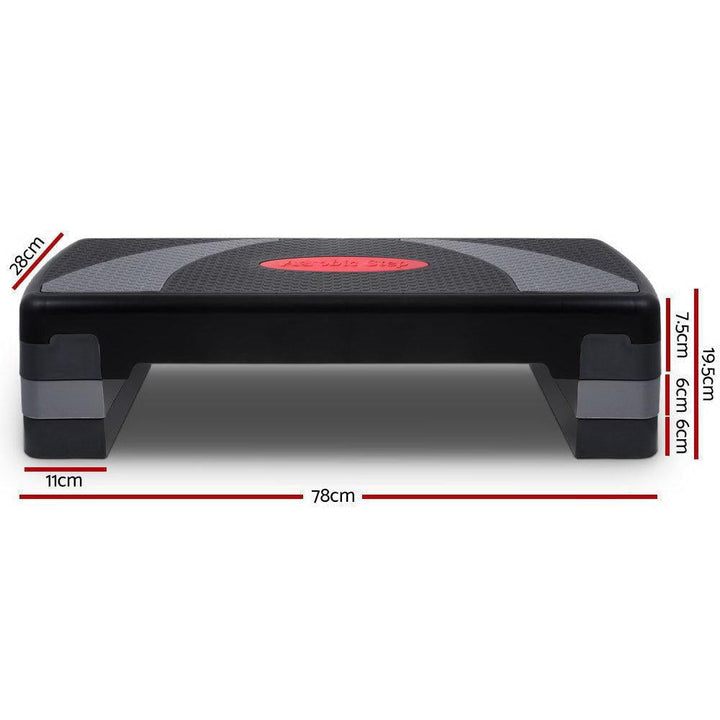 Everfit Adjustable Aerobic Step Bench 78cm-Vivify Co.