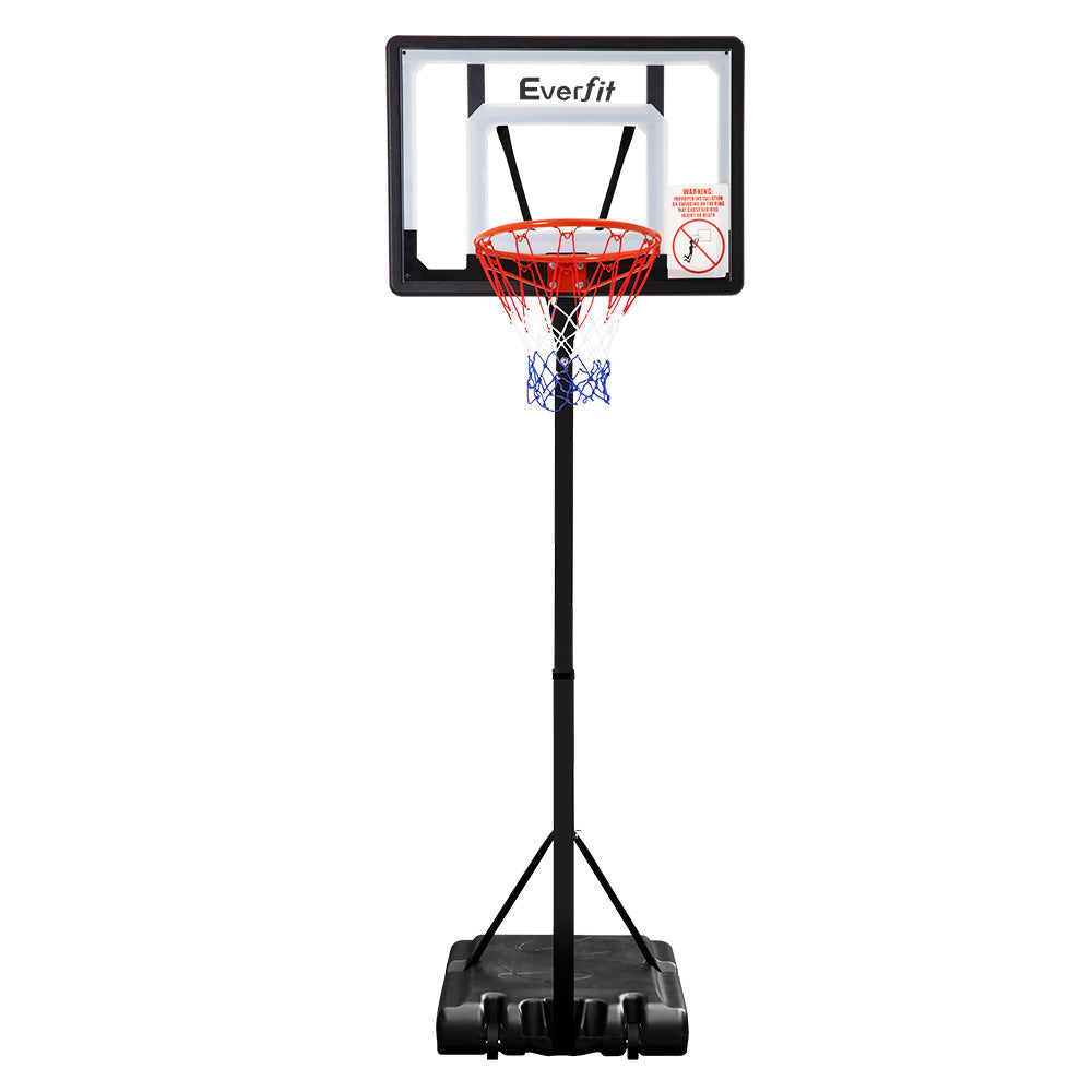 Everfit Adjustable Portable Basketball Stand Hoop System Rim 2.1m-Vivify Co.