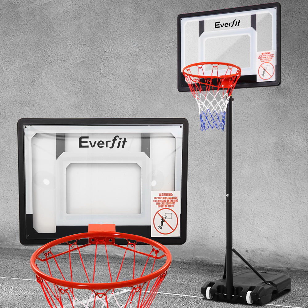 Everfit Adjustable Portable Basketball Stand Hoop System Rim 2.1m-Vivify Co.