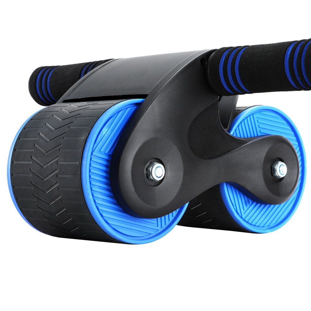 Everfit Automatic Rebound Ab Roller with Mat - Blue-Vivify Co.