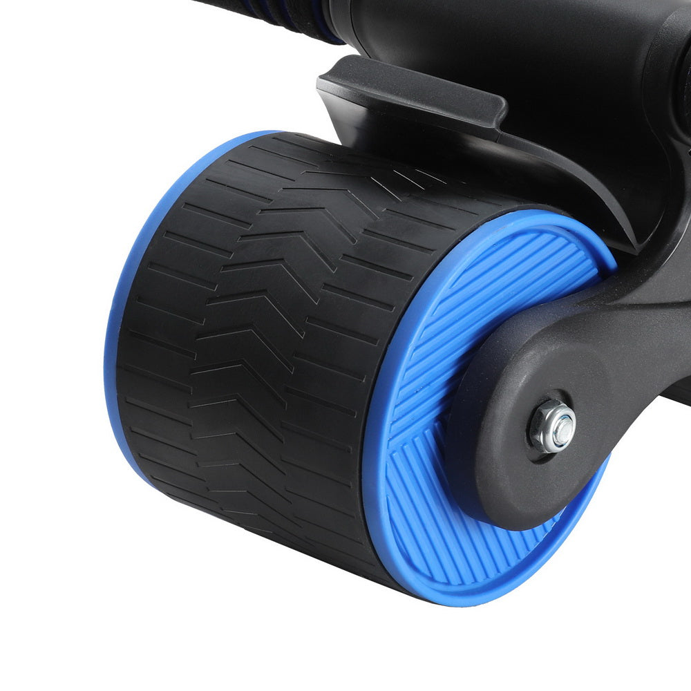 Everfit Automatic Rebound Ab Roller with Mat - Blue-Vivify Co.