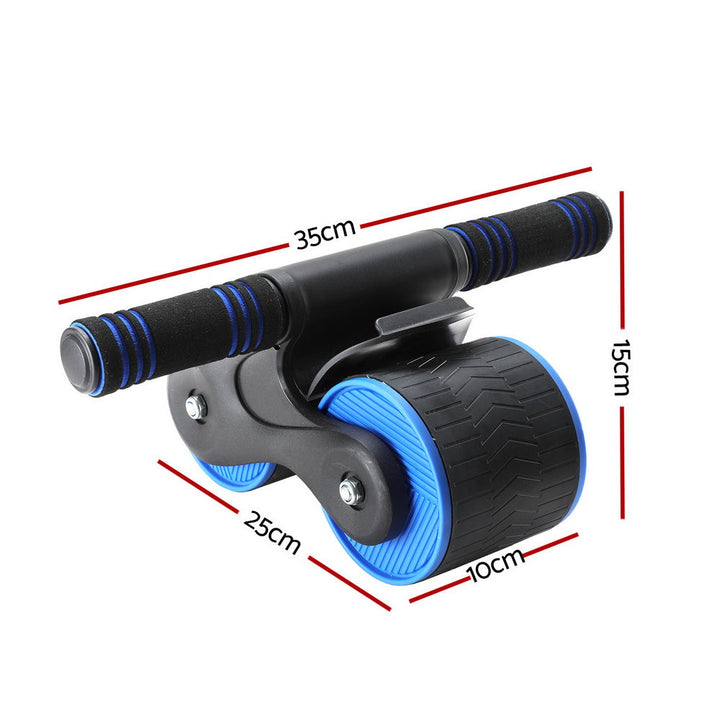 Everfit Automatic Rebound Ab Roller with Mat - Blue-Vivify Co.