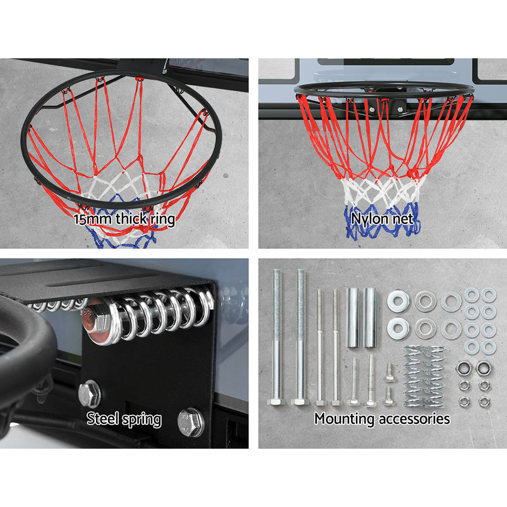 Everfit Basketball Hoop 43" Wall Mounted Backboard Pro Sports Indoor Outdoor-Vivify Co.