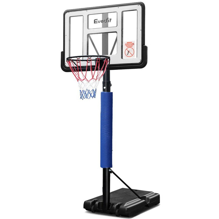 Everfit Basketball Hoop Stand System Ring Portable Net Height Adjustable Blue 3.05m-Vivify Co.