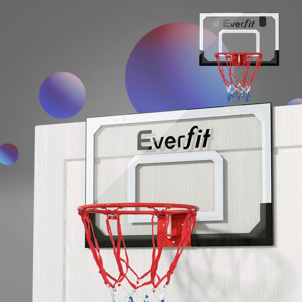 Everfit Mini Basketball Hoop Door Wall Mounted Kids Sport Backboard Indoor Black-Vivify Co.